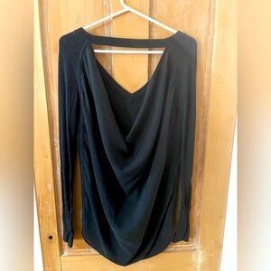 Lululemon knit sweater. Tencel draped back. Black/dark grey